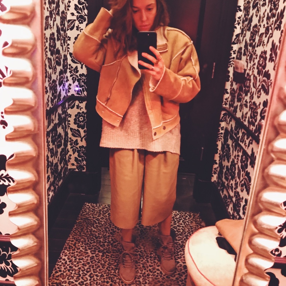 Leather culottes
